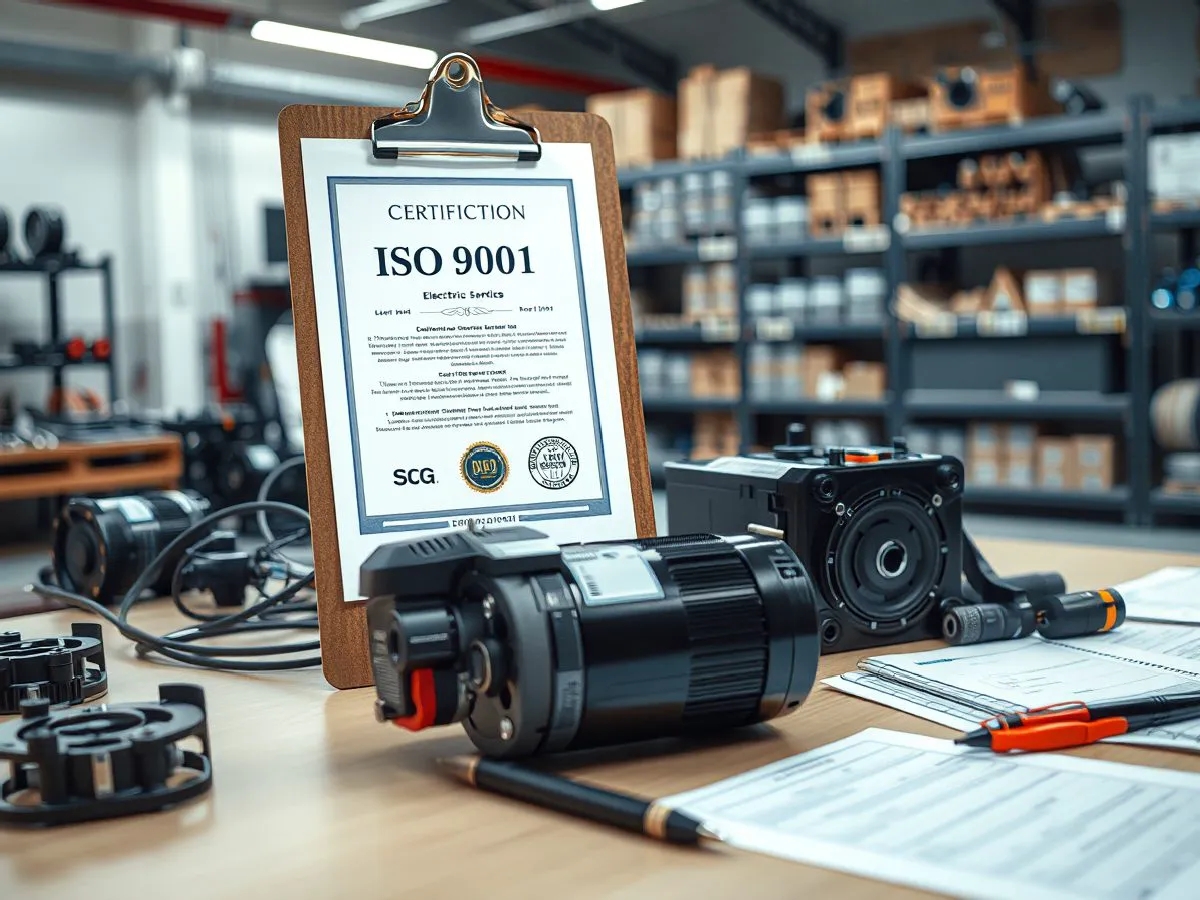 ISO 9001质量管理体系认证证书与电动车配件质检场景